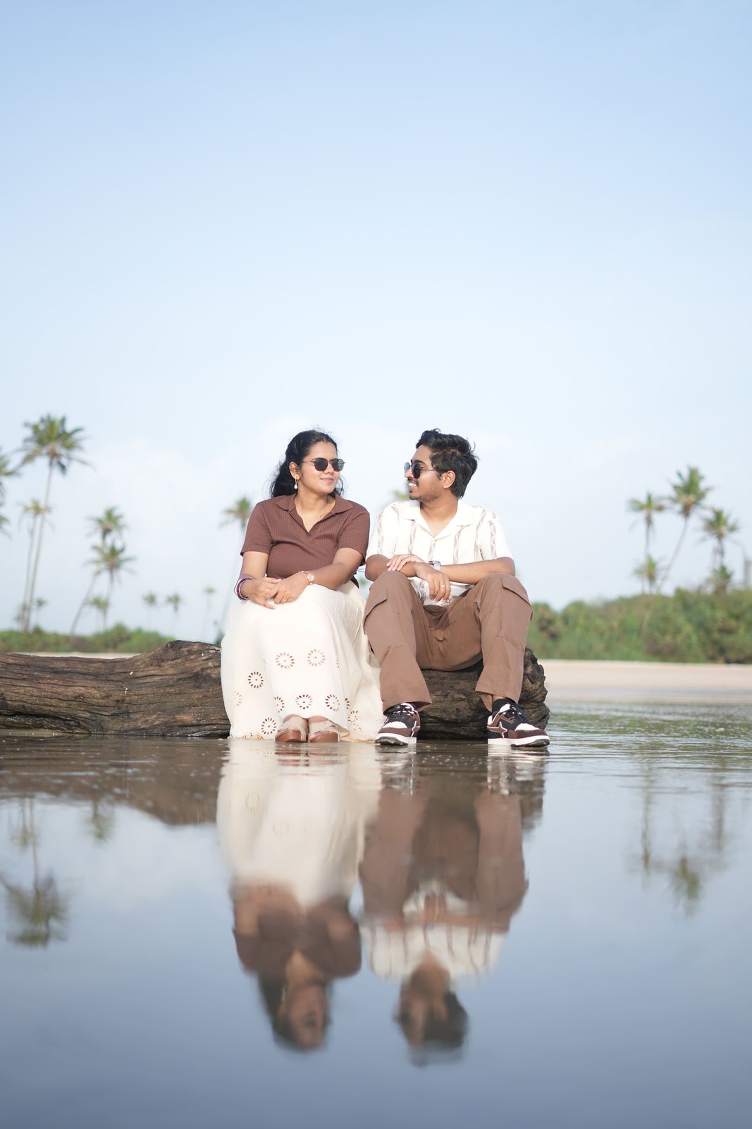 A quiet moment together beside the water